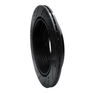 Buick Enclave Brake Rotor (1) - Rear Right - R1 Concepts - Drilled & Slotted - Black - `07-`17